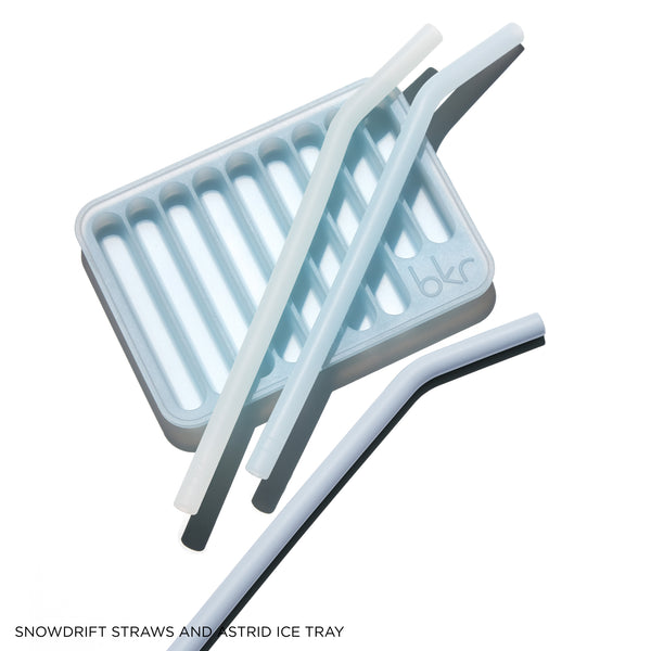 Bkr SNOWDRIFT DEMI BOTTLE STRAWS 650ML (22OZ) SET OF THREE