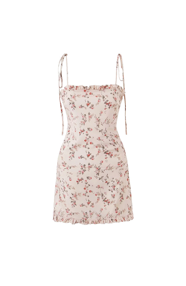 black coral Alya Floral Mini Dress