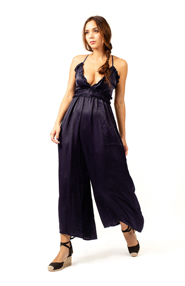 Black Coral Apolline Ruffle Jumpsuit