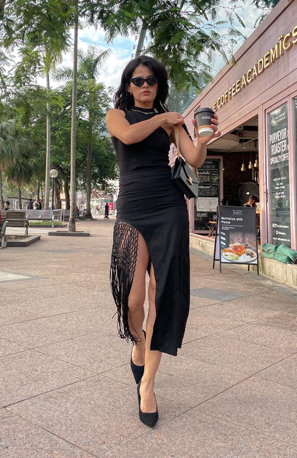 Black Coral Black Siren Tassel Skirt