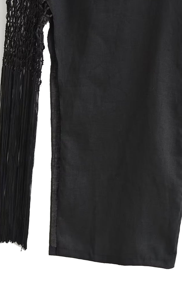 Black Coral Black Siren Tassel Skirt
