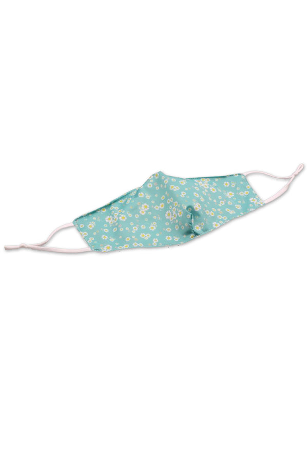 black coral Blue Floral Face Mask