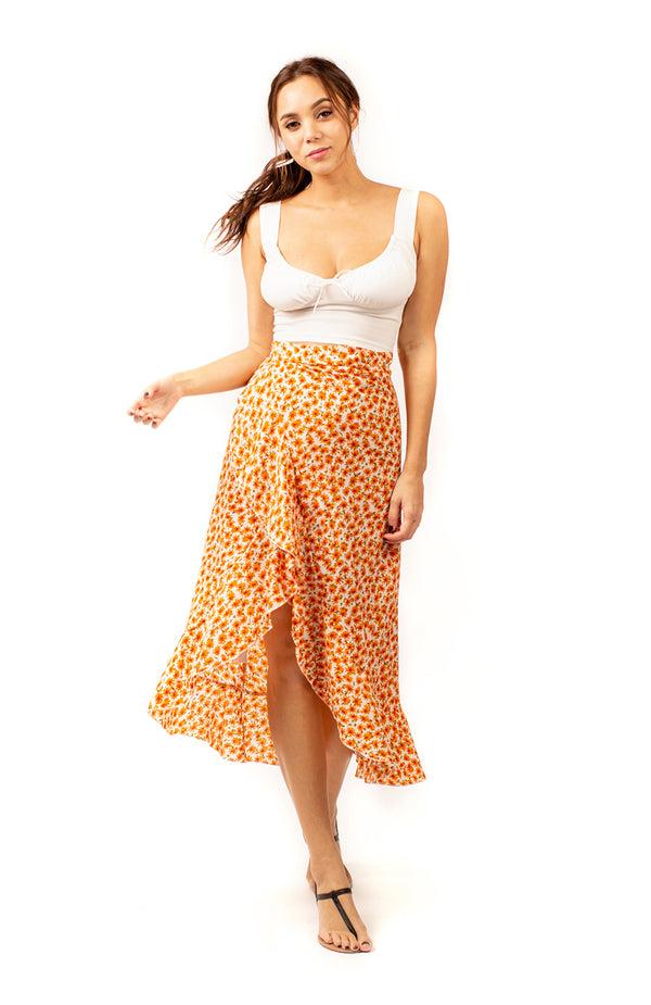 black coral Caelia Crop Top