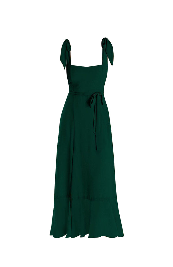 black coral Evangaline Bow Tie Dress