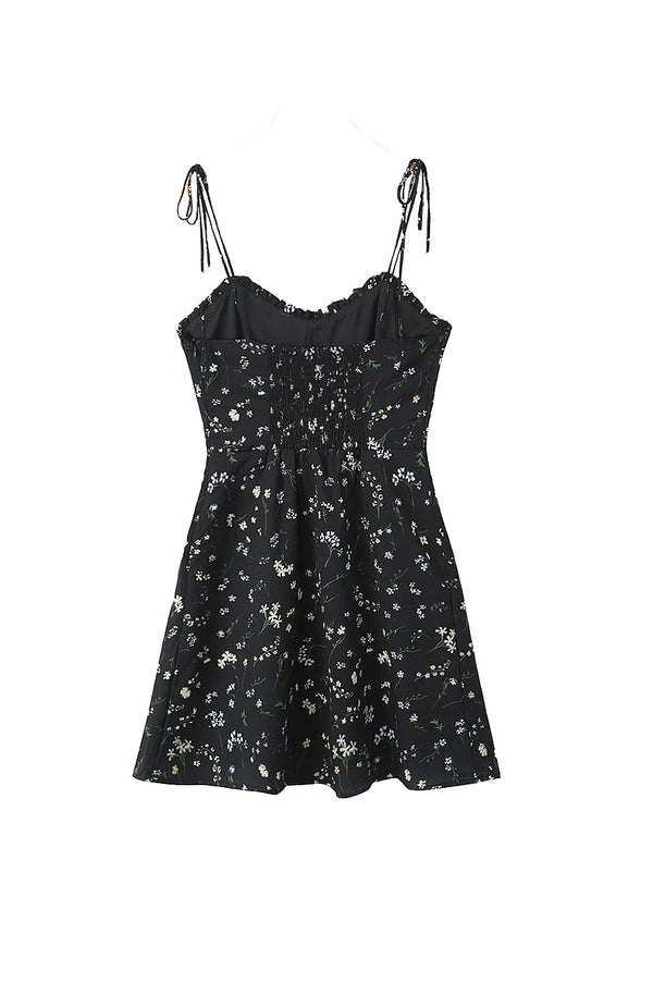 Black Coral Haylen Floral Mini Dress Black