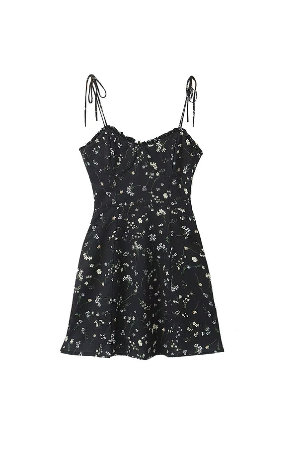 black coral Haylen Floral Mini Dress Black