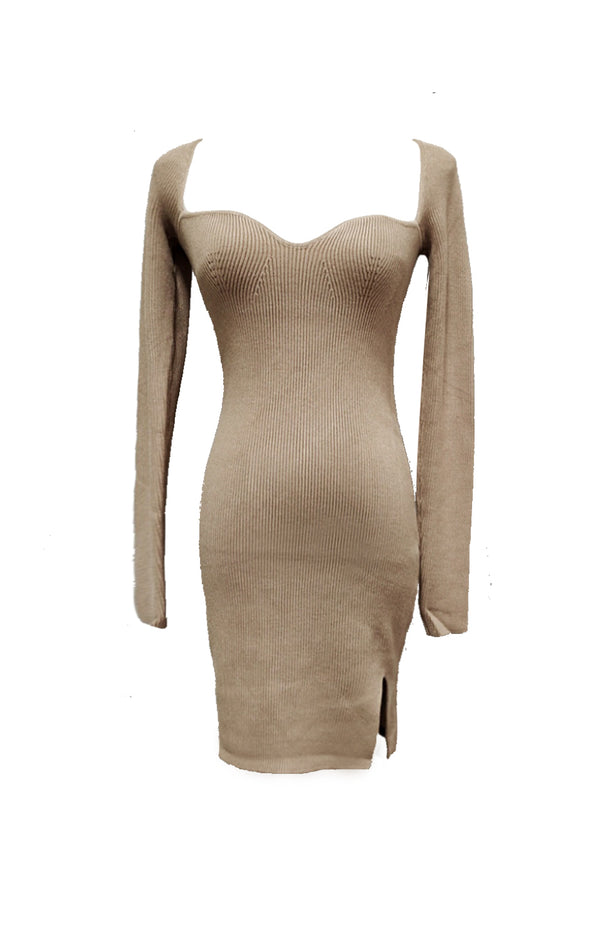 black coral Latisha Long Sleeve Knit Dress