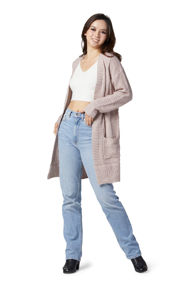 Black Coral Liesl Long Knit Cardigan