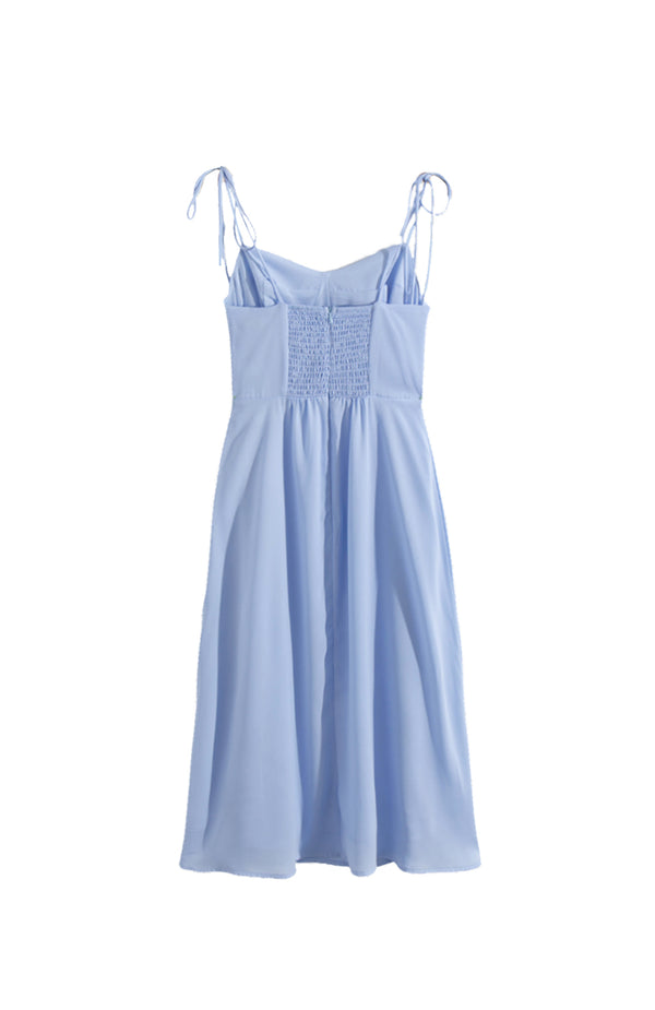 Black Coral Luna Midi Dress Blue