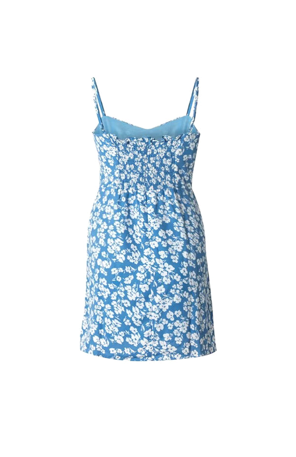 Black Coral Lyana Floral Mini Dress Blue