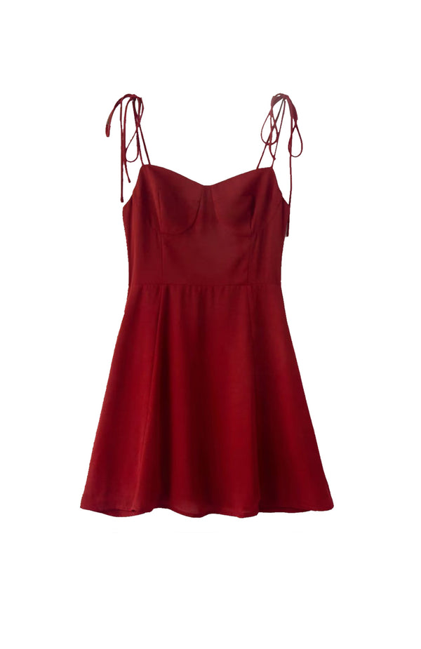 black coral Mirabel Red Mini Dress