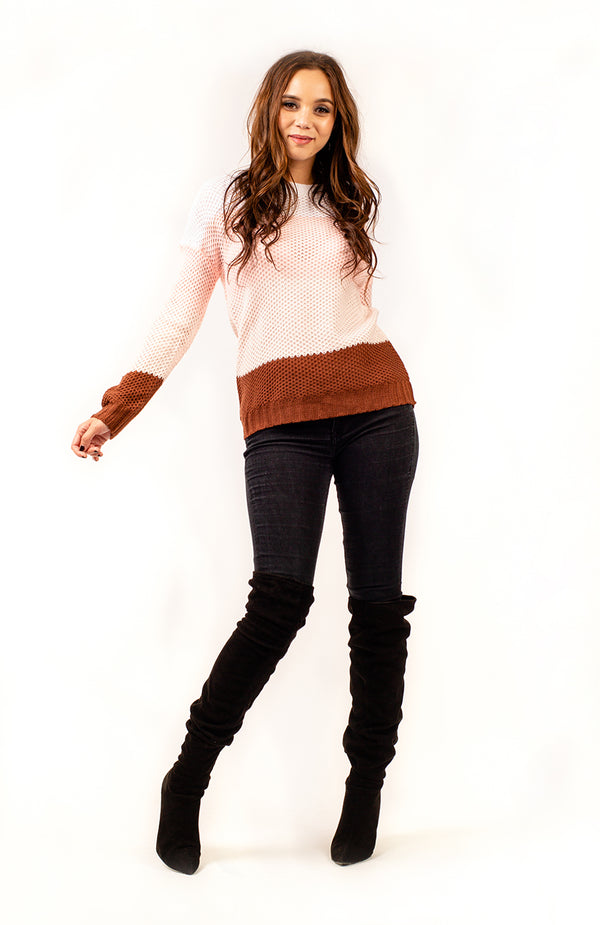 black coral Neapolitan Knitted Sweater