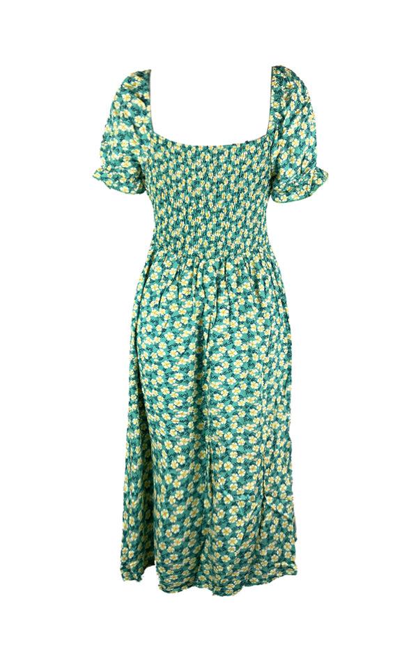 Black Coral Sencha Floral Midi Dress