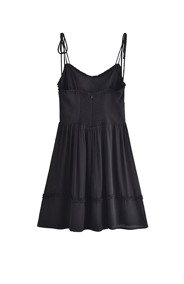 Black Coral Spill The Tea Mini Dress