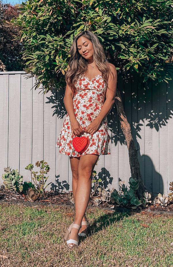 Black Coral Strawberry Shortcake Mini Dress