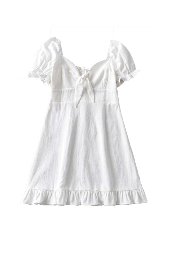 black coral Tessa Tie-up Mini Dress