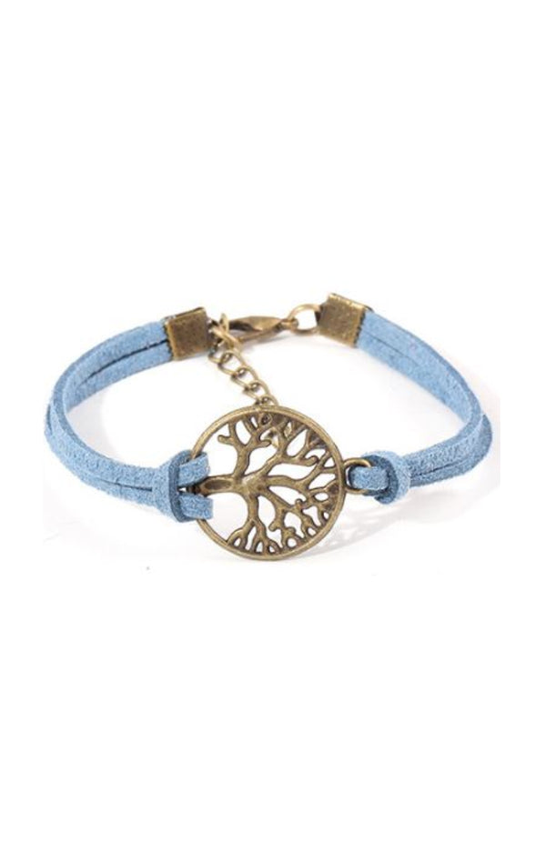 black coral Vintage Gold Tree of Life Bracelet