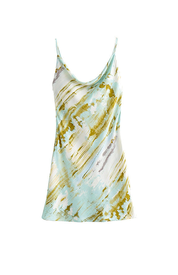 black coral Willow Tie Dye Mini Slip Dress