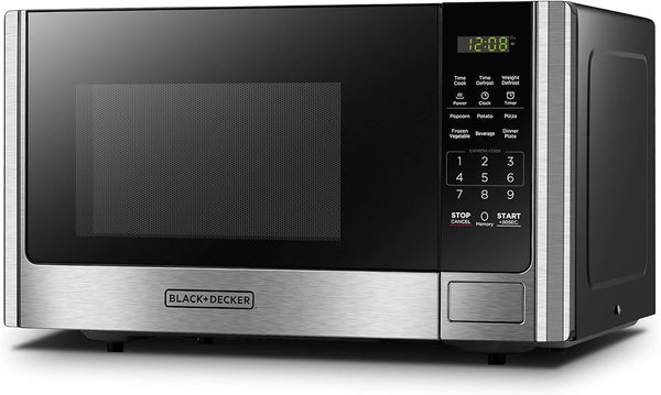 black decker 0.9-cu ft 1000-Watt Countertop Microwave (Stainless Steel)