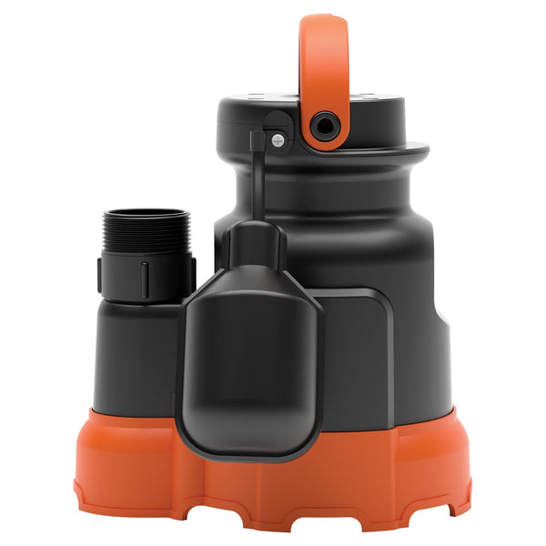 Black Decker 1/4 HP Sump Pump-Fiberglass Reinforced Thermoplastic-Submersibe-Automatic-Tethered Swtich