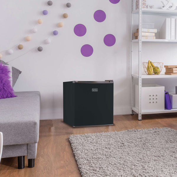 Black Decker 1.7 Cu. Ft. Energy Star Refrigerator With Freezer Black