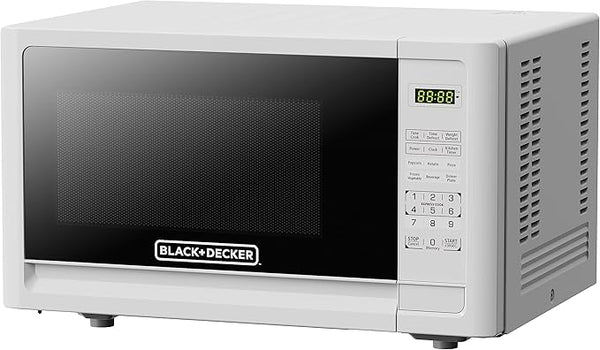 black decker 1000 Watt 1.1 Cubic Feet Countertop Table Microwave Oven White