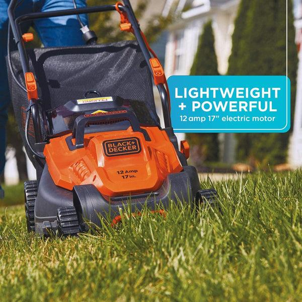 Black Decker 12 Amp 17 In. Electric Lawn Mower With Comfort Grip™ Handle