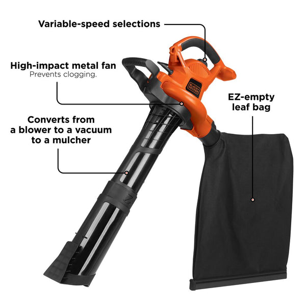 Black Decker 12 Amp High Performance Blower/Vacuum/Mulcher
