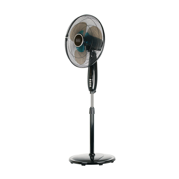 Black Decker 16 In. Dual-Blade Stand Fan With Remote (Black)
