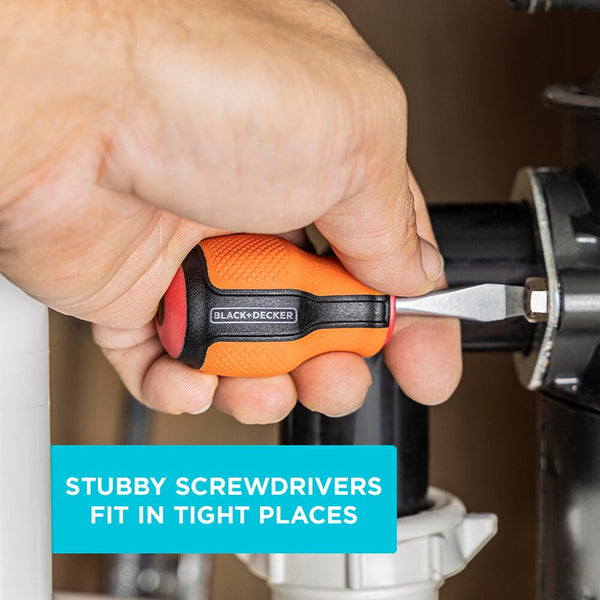 Black Decker 17 Pc. Screwdriver Set Magnetic Color-Coded Handles