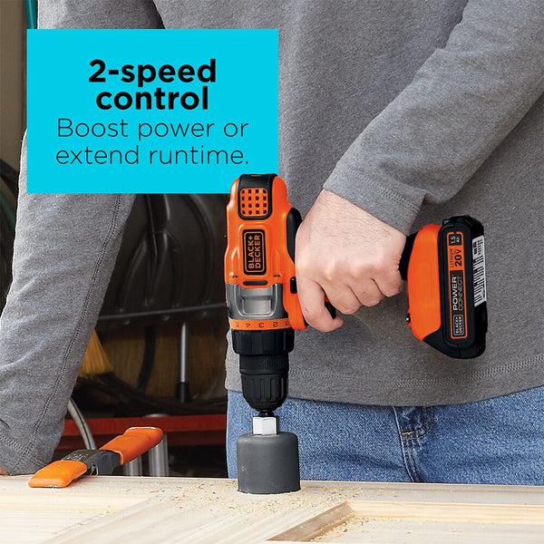 Black Decker 20V MAX* Cordless Drill/Driver Variable Speed