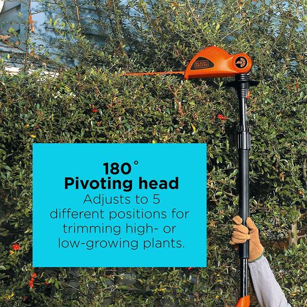 Black Decker 20V MAX* Cordless Pole Hedge Trimmer 18-Inch