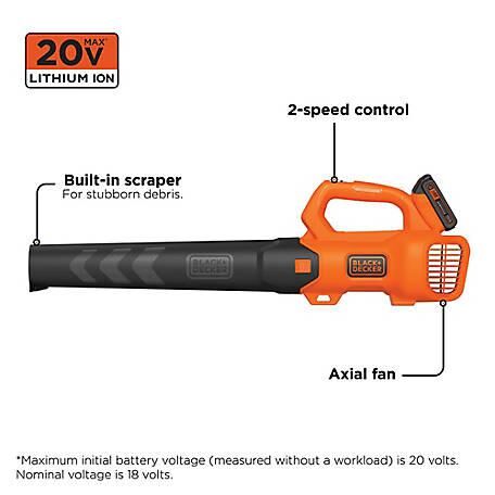 Black Decker 20V MAX* Leaf Blower And String Trimmer Combo Kit
