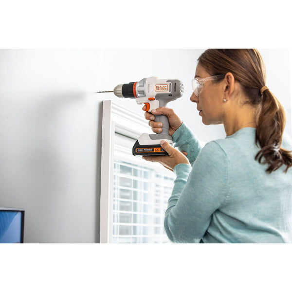 black decker 20V MAX* MATRIX™ Cordless Drill/Driver Kit White