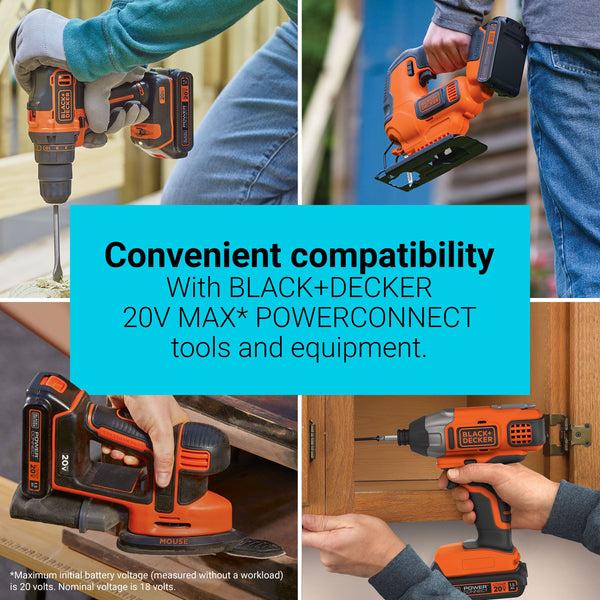 Black Decker 20V MAX* POWERCONNECT™ 1.5 Ah Battery 2-Pack