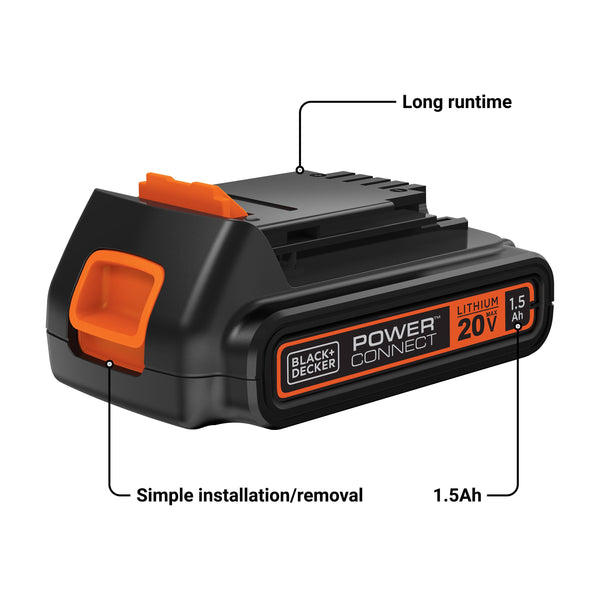 Black Decker 20V MAX* POWERCONNECT™ 1.5 Ah Battery