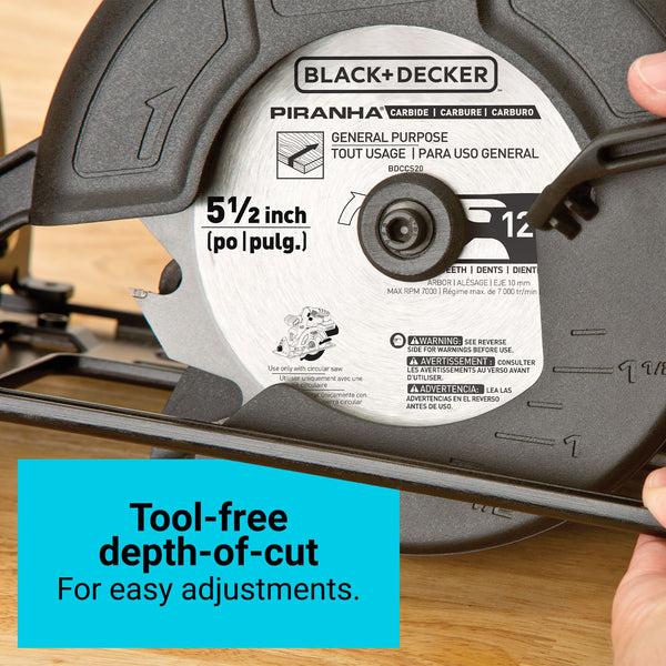 Black Decker 20V MAX* POWERCONNECT™ 5-1/2 In. Cordless Circular Saw