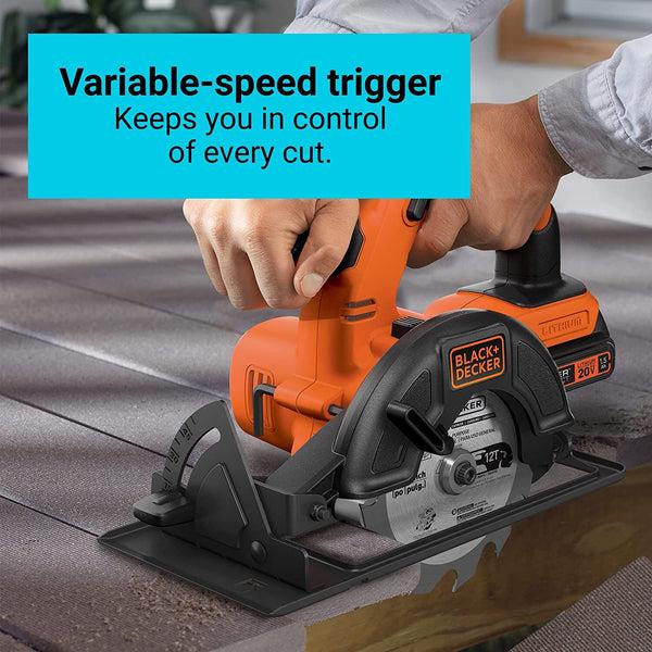 Black Decker 20V MAX* POWERCONNECT™ 5-1/2 In. Cordless Circular Saw