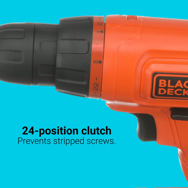 Black Decker 20V MAX* POWERCONNECT™ Cordless Drill Kit + 100 Pc. Kit