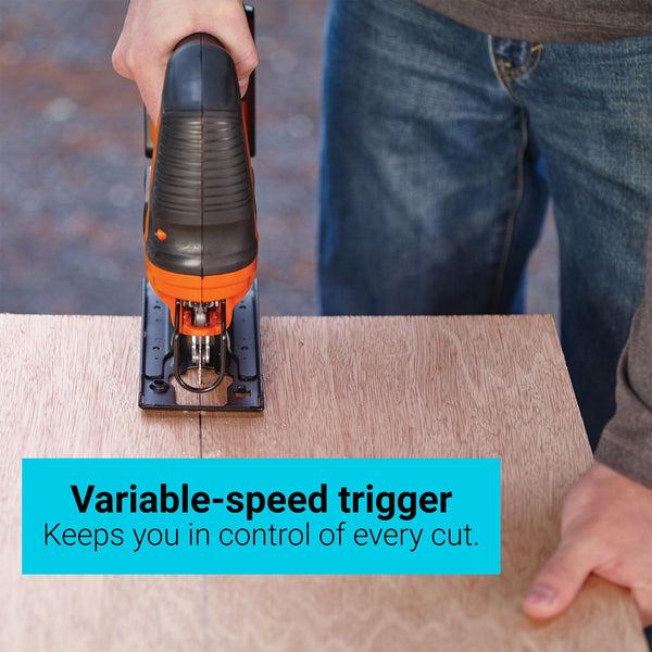 Black Decker 20V MAX* POWERCONNECT™ Cordless Variable Speed Jigsaw (Tool Only)