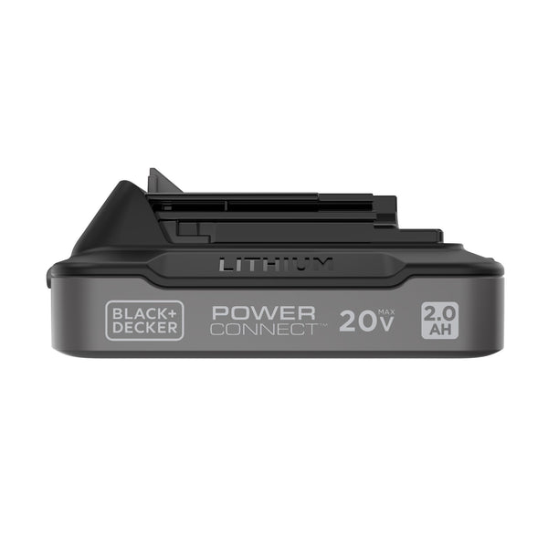 black decker 20V MAX* POWERCONNECT™™ 2.0 Ah Battery with State of Charge Indicator Light