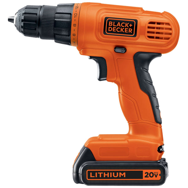 Black Decker 20V MAX* POWERECONNECT Cordless Drill Or Driver + 30 Piece Bits And Drivers 1.5 Ah Battery & Charger Included