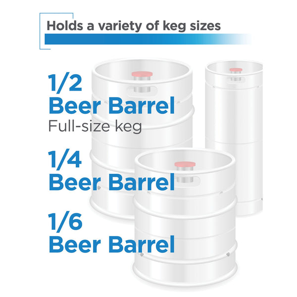 Black Decker 21.1 In. 6.1 Cu. Ft. Dual Tap Beer Kegerator In Stainless Steel