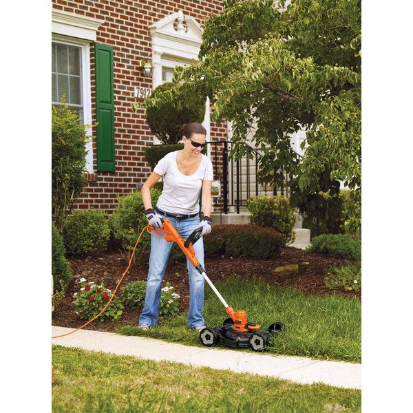 black decker 3-in-1 String Trimmer/Edger & Lawn Mower 6.5-Amp 12-Inch Corded