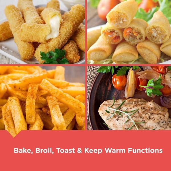 Black Decker 4-Slice Convection Oven; Stainless Steel; Curved Interior Fits A 9 Inch Pizza