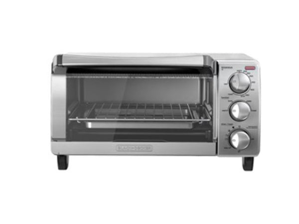 Black Decker 4-Slice Toaster Oven Even Toast 4 Cooking Functions Bake Broil Toast And Keep Warm Removable Crumb Tray Timer
