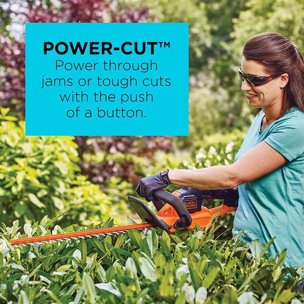 Black Decker 40V MAX* Cordless Hedge Trimmer With POWERCOMMAND™ POWERCUT™ 24-Inch