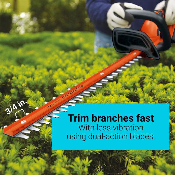 Black Decker 40V MAX* Lithium 24 Inch Hedge Trimmer - Battery And Charger Not Included