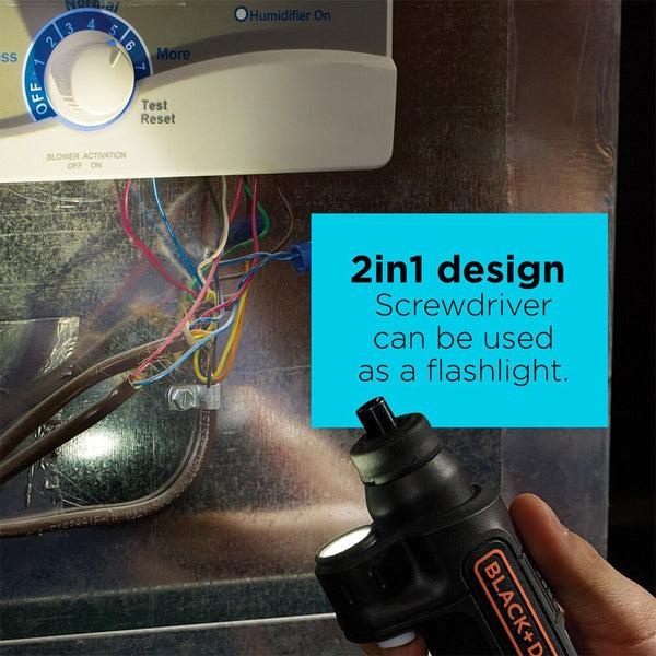 Black Decker 4V MAX* LightDriver Cordless Screwdriver