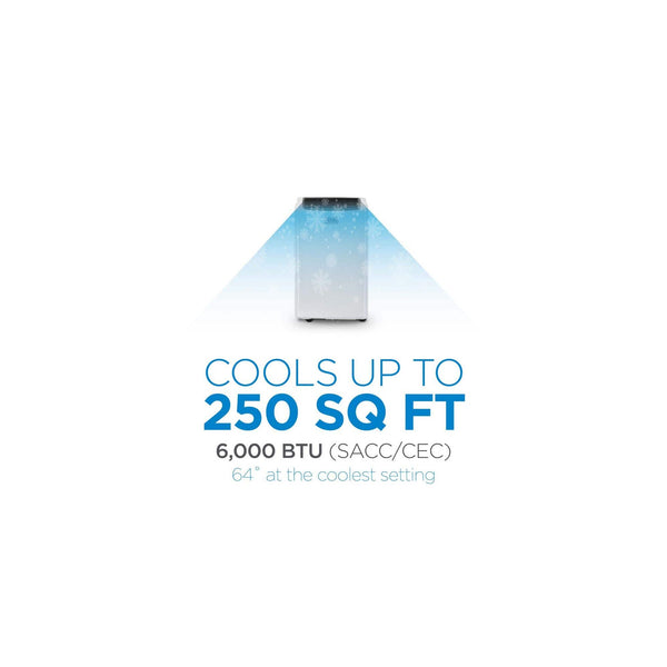 Black Decker 6 000 BTU SACC/CEC (10 000 BTU ASHRAE) Portable Air Conditioner With FOLLOW ME Remote Control